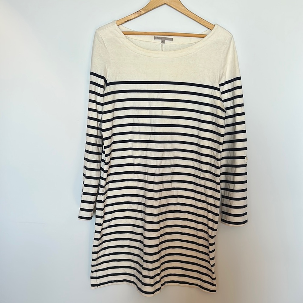 Gap navy blue striped sweater dress